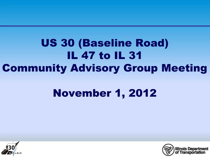 us 30 baseline road