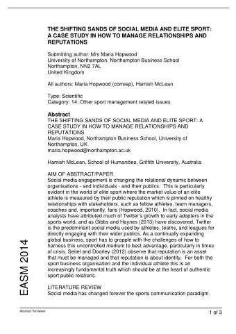 EASM 2014  harness this uncontrolled medium to best advantage, particularly in times  of crisis.