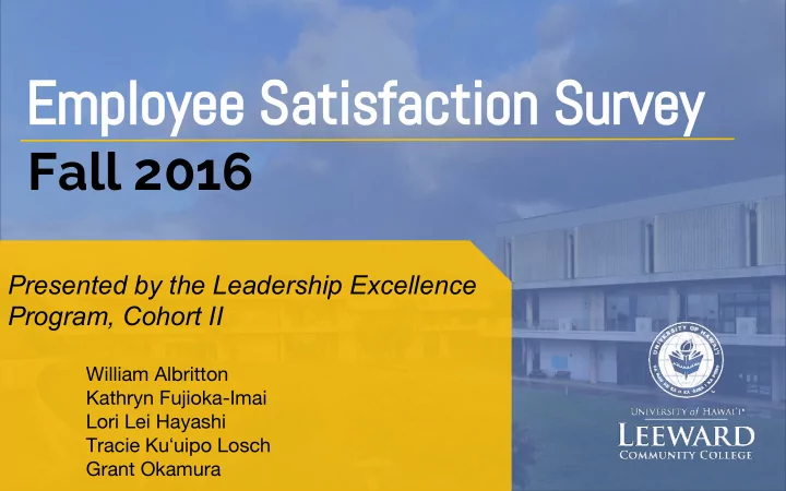 employee satisfaction survey