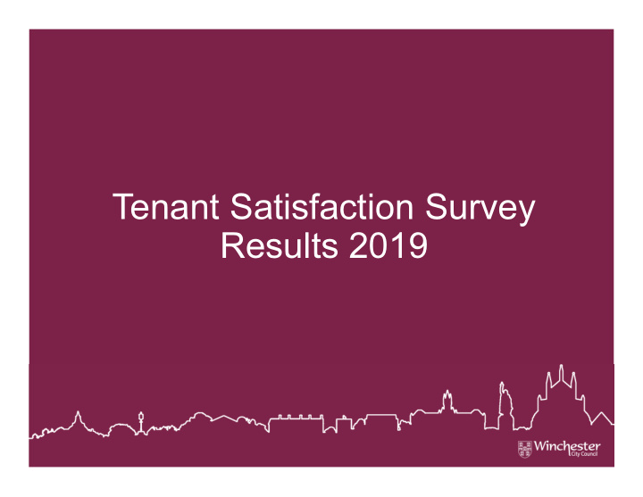 tenant satisfaction survey results 2019 results