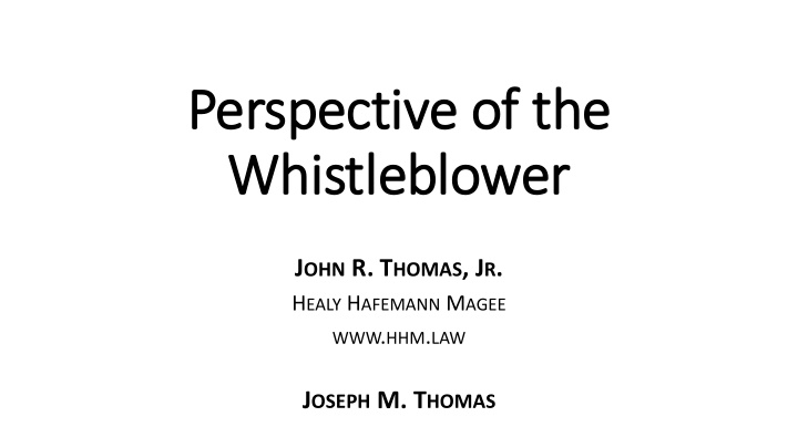 perspective of the whis istleblower