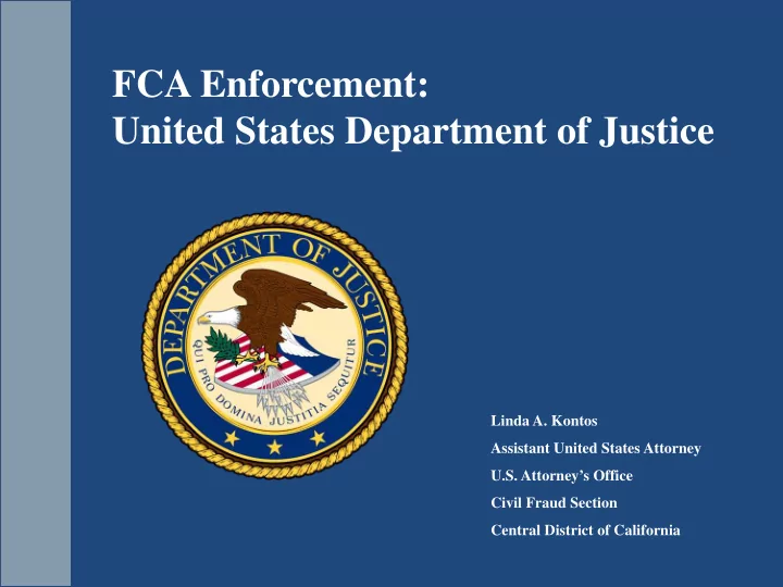 fca enforcement united states department of justice