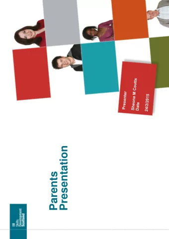 Presentation  Parents  Skills Development Scotland  Contents  1. Introduction to SDS  2. Career