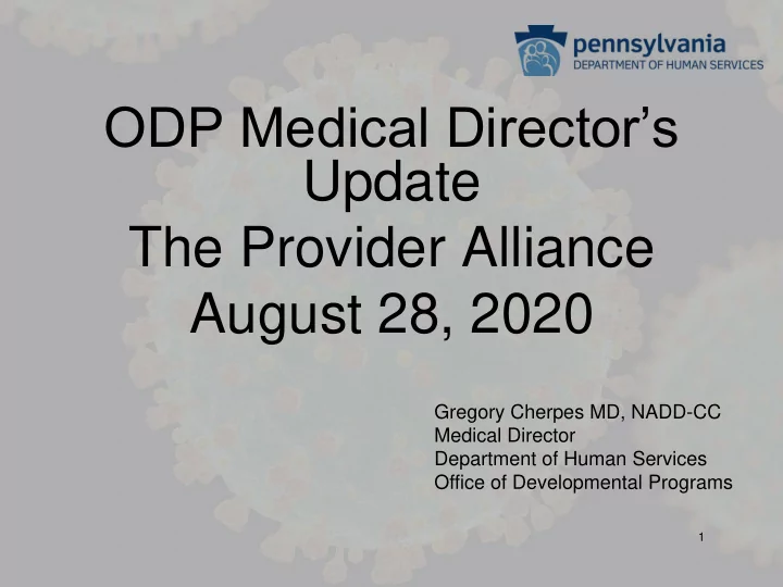 odp medical director s