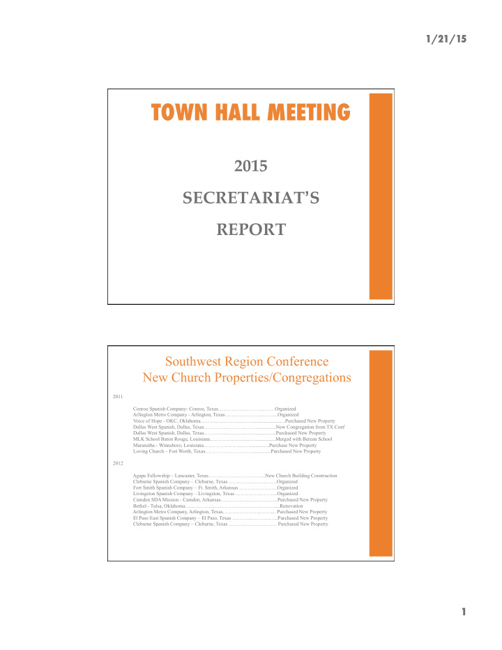 town hall meeting