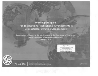 \ - i.' ..-h Working Group on Trends in National Institutional Arrangements in Geospatial