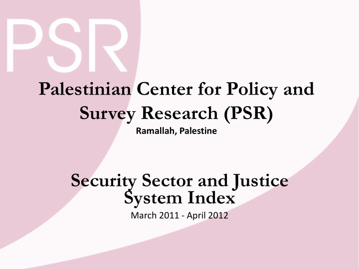 palestinian center for policy and survey research psr
