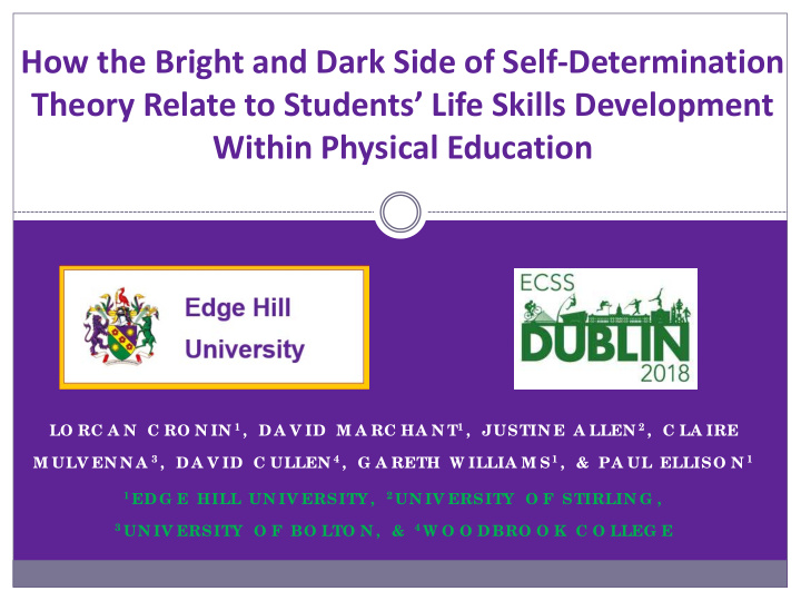 how the bright and dark side of self determination theory