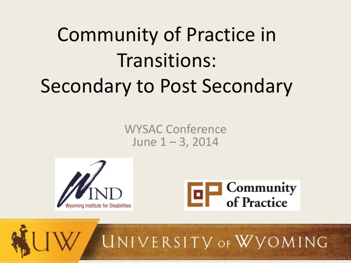 community of practice in