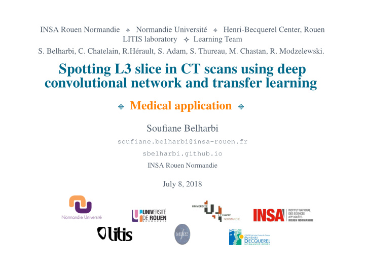 spotting l3 slice in ct scans using deep convolutional