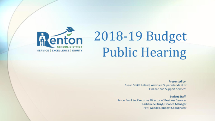 2018 19 budget