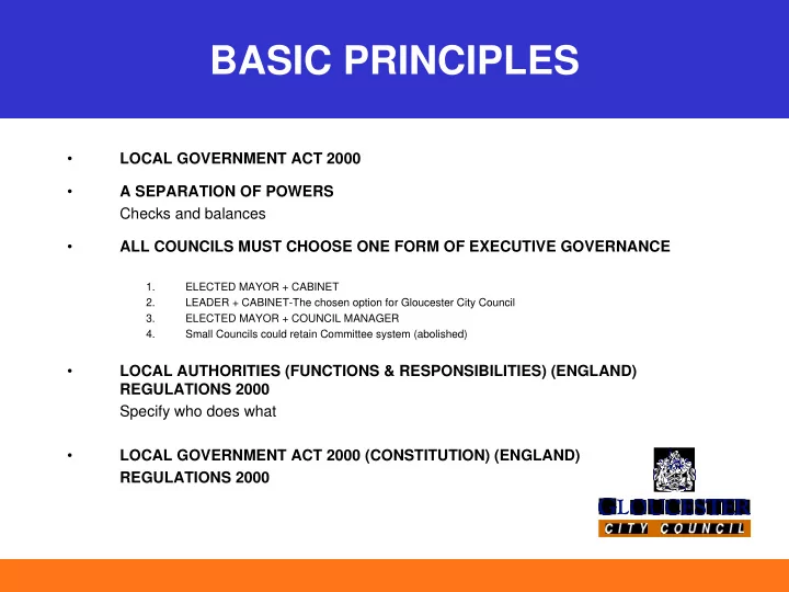 basic principles
