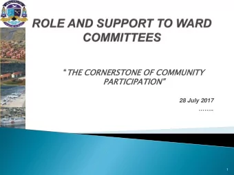 THE CORNERST  STONE  NE OF COMMUNIT  UNITY  Y  PARTICIPATION  28 July 2017  ..  1