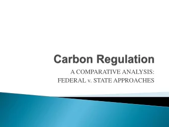 FEDERAL v. STATE APPROACHES  FEDERAL (USA)  STATE (Wyoming)  Legislative Impasse