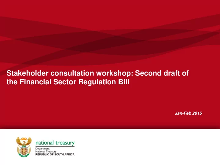 the financial sector regulation bill