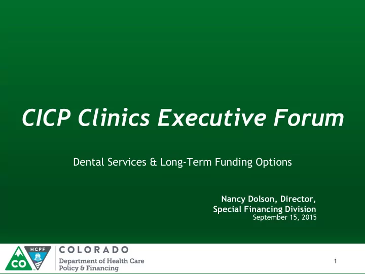 cicp clinics executive forum
