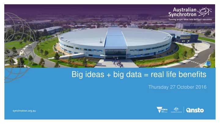 big ideas big data real life benefits