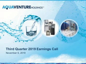 Third Quarter 2019 Earnings Call  November 6, 2019  Safe Harbor Statement  Statements in this