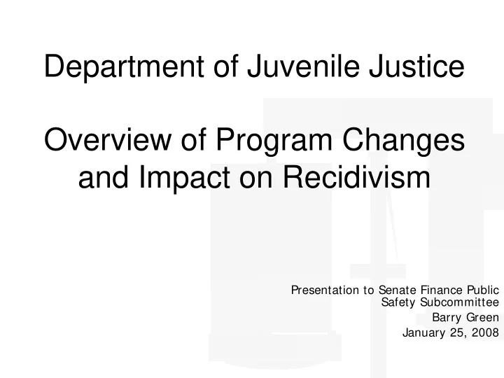 department of juvenile justice department of juvenile
