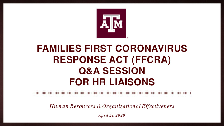 families first coronavirus response act ffcra q amp a