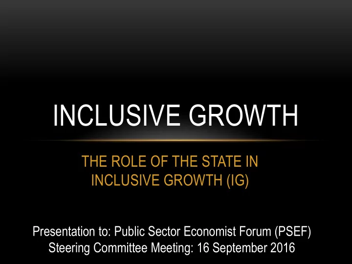 inclusive growth