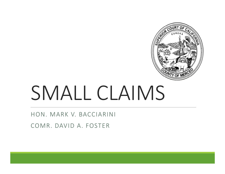 small claims