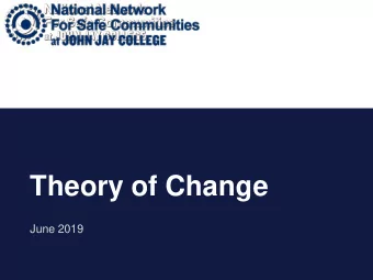 Theory of Change  June 2019  Onboarding NNSC Staff    What we do.    What weve done.