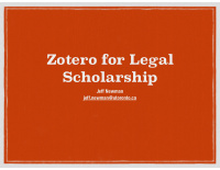 zotero for legal scholarship