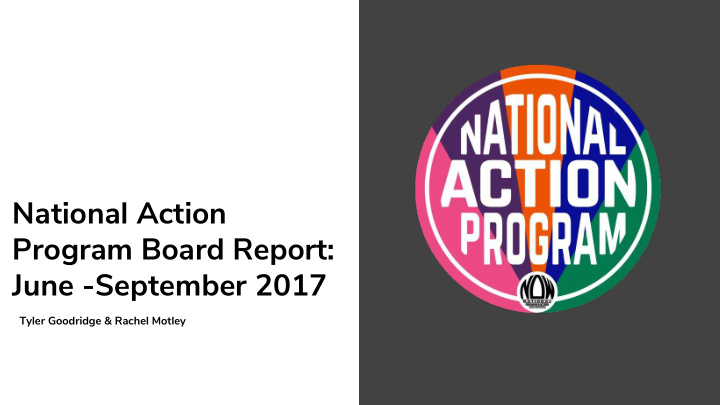 national action program board report june september 2017