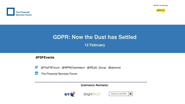 gdpr now the dust has settled