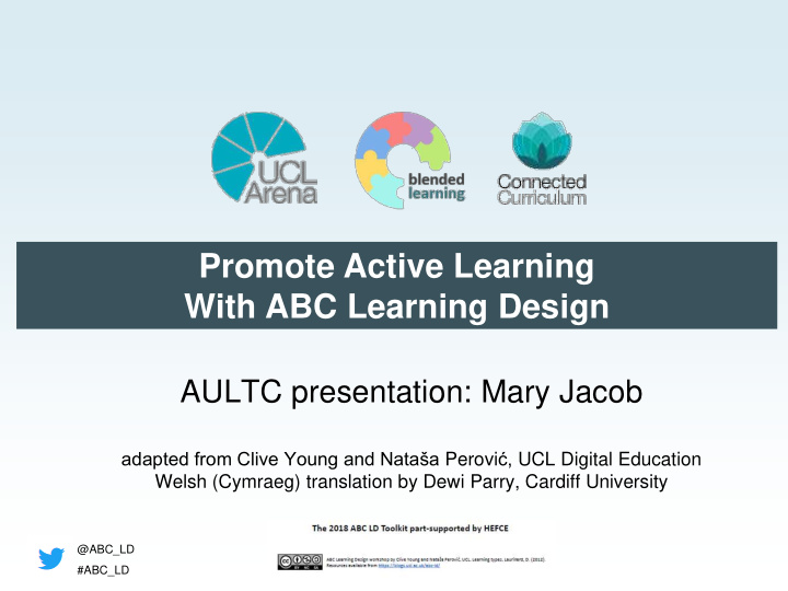 promote active learning with abc learning design