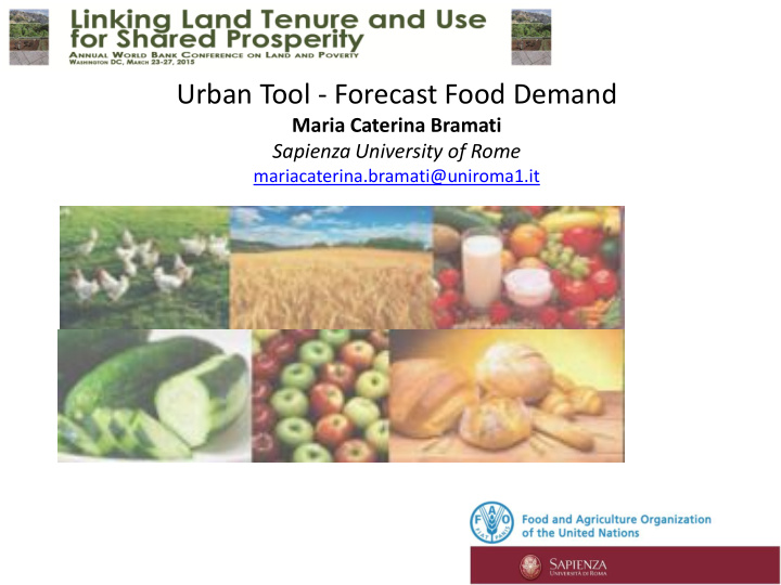 urban tool forecast food demand