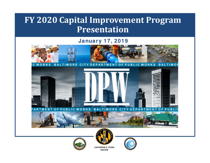 fy 2020 capital improvement program presentation