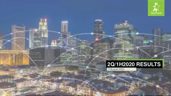 2Q/1H2020 RESULTS  7 August 2020  FORWARD-LOOKING STATEMENTS  The following presentation may