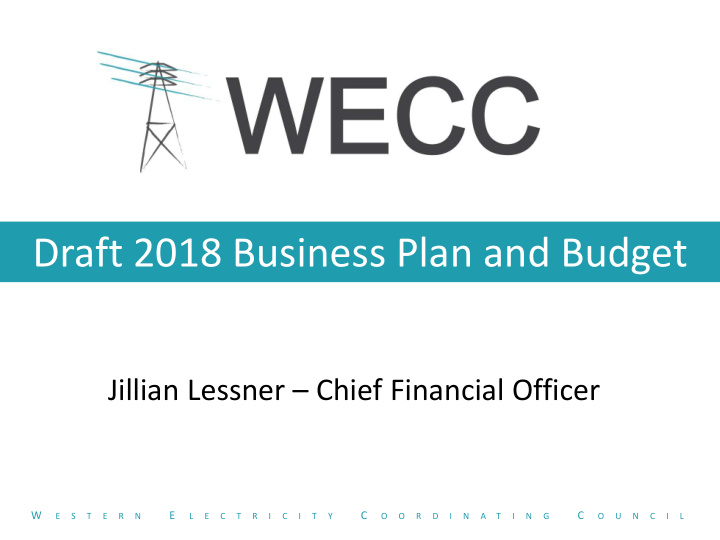 draft 2018 business plan and budget