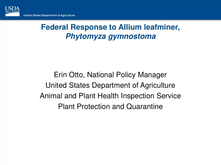 erin otto national policy manager united states