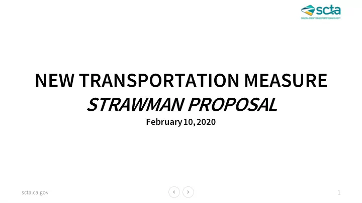 new transportation measure