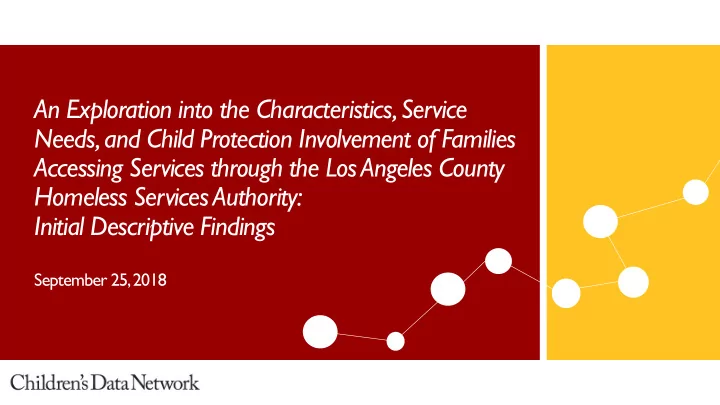 needs and child protection involvement of families