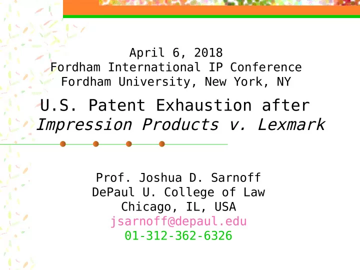 impression products v lexmark