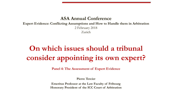 on which issues should a tribunal