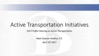 2016 Adopted Hike &amp; Bike Plan  Target Audience 8 to 80  Context Sensitive Designs