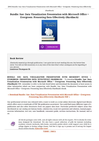 Bundle: Sue: Data Visualization Presentation with Microsoft Office +  Bundle: Sue: Data