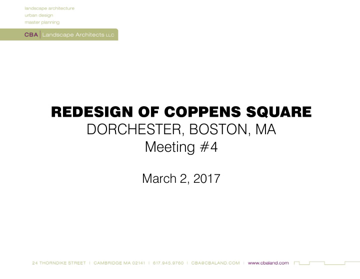 redesign of coppens square dorchester boston ma meeting 4