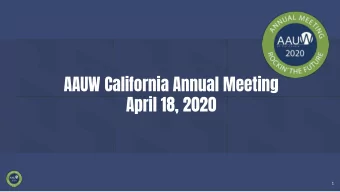 April 18, 2020  1  The meeting will begin at 1 pm Location of materials: