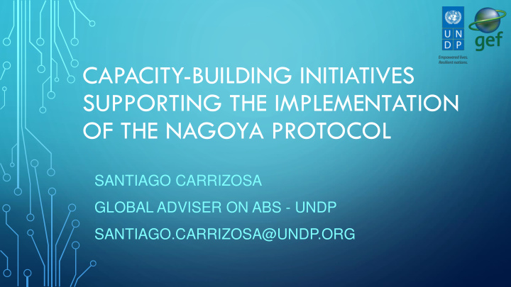 capacity building initiatives supporting the