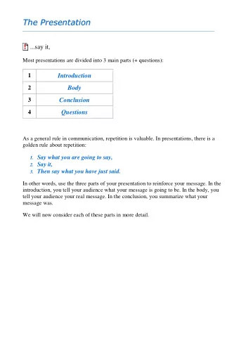 Th  he  e  P  Pr  re  es  se  en  nt  ta  at  ti  io  on  n  T  _  __  __  __  __  __  __  __  __