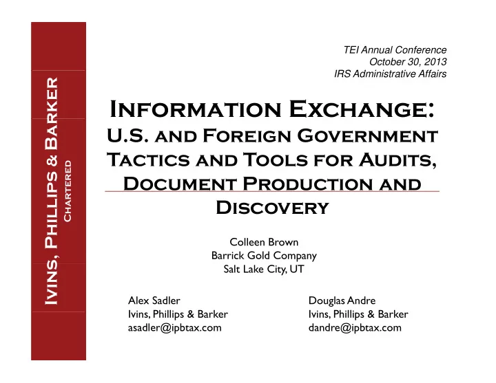 information exchange