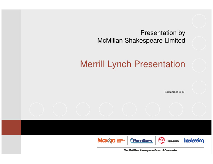 merrill lynch presentation