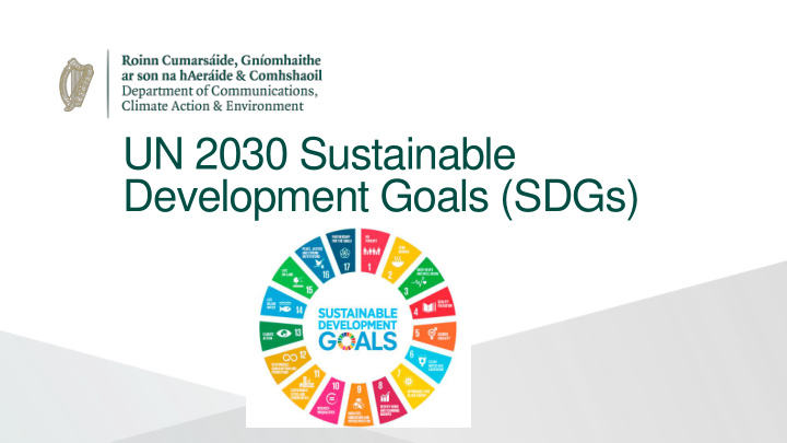 development goals sdgs presentation contents