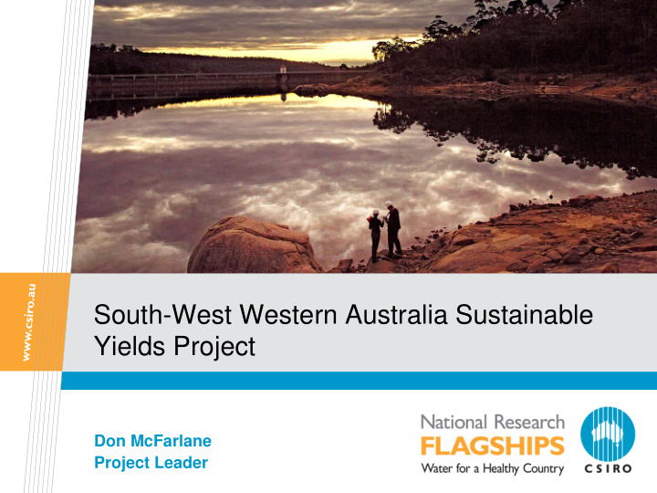 south west western australia sustainable yields project